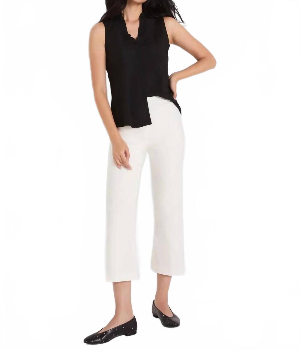 NEW NIC + ZOE women's ruffled around tank top in black onyx